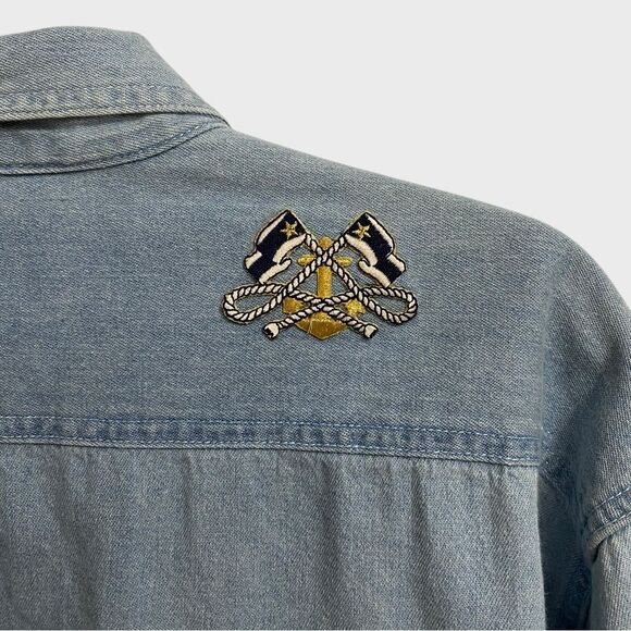 Vintage Copa Banana Nautical Themed Button Down Shirt Men's Size M Embroidered - Picture 12 of 14